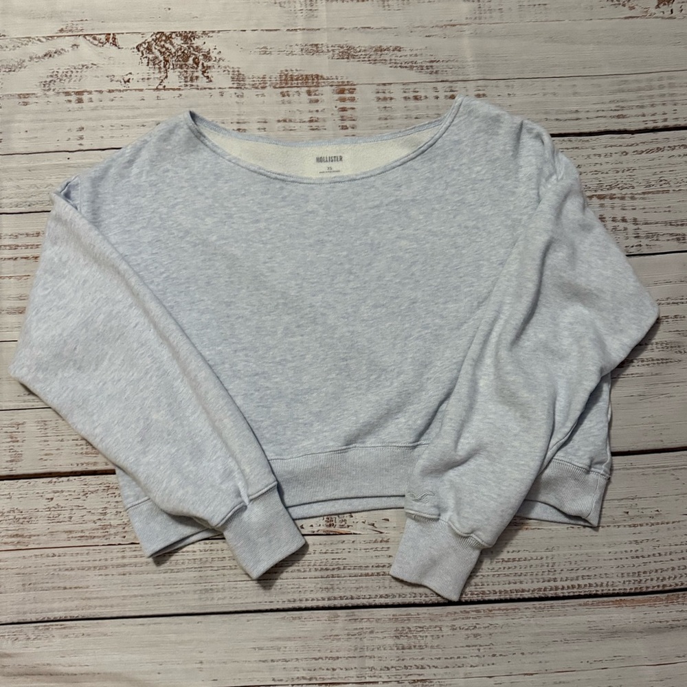 Light blue Cropped Sweatshirt